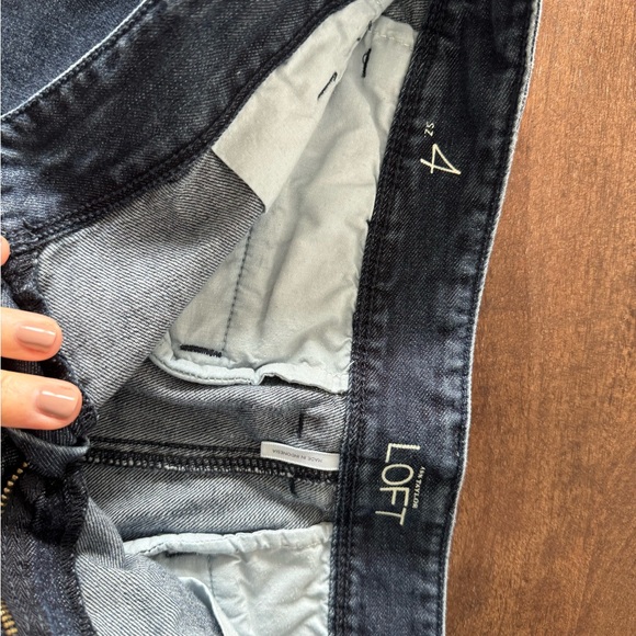 LOFT Women's Dark Gray Jean Shorts - Picture 5 of 7